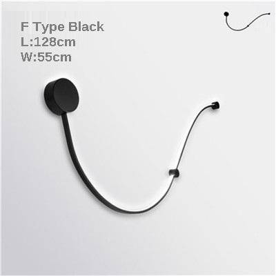 Applique murale LED Art Déco chic | Marco Lucetti (F) 128x55cm / Noir