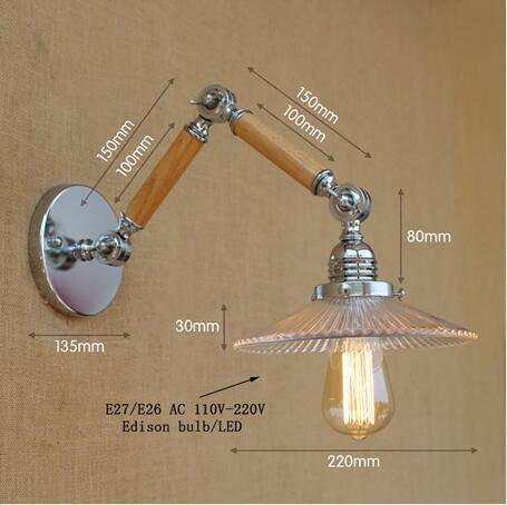 Applique murale LED Art Deco chromée, bois et verre - Design ajustable | Marco Lucetti 10 x 10cm