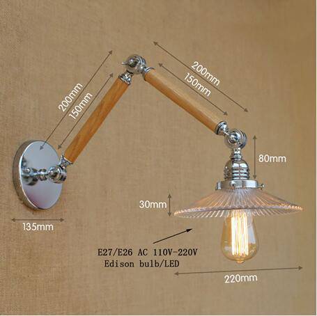 Applique murale LED Art Deco chromée, bois et verre - Design ajustable | Marco Lucetti 15 x 15cm