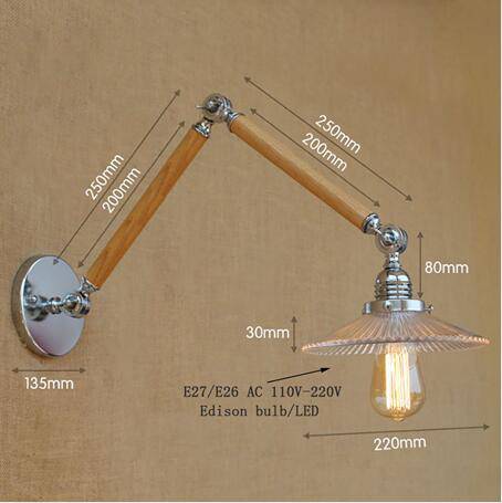 Applique murale LED Art Deco chromée, bois et verre - Design ajustable | Marco Lucetti 20 x 20cm