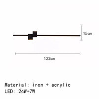 Applique murale LED "Artistic Design"  | Marco Lucetti A-122cm-Noir / 3000K