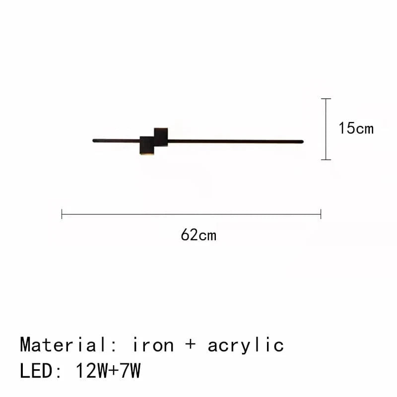 Applique murale LED "Artistic Design"  | Marco Lucetti A-62cm-Noir / 3000K