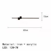 Applique murale LED "Artistic Design"  | Marco Lucetti A-62cm-Noir / 3000K