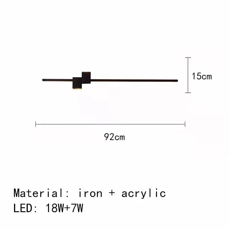 Applique murale LED "Artistic Design"  | Marco Lucetti A-92cm-Noir / 3000K