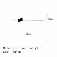 Applique murale LED "Artistic Design"  | Marco Lucetti A-92cm-Noir / 3000K