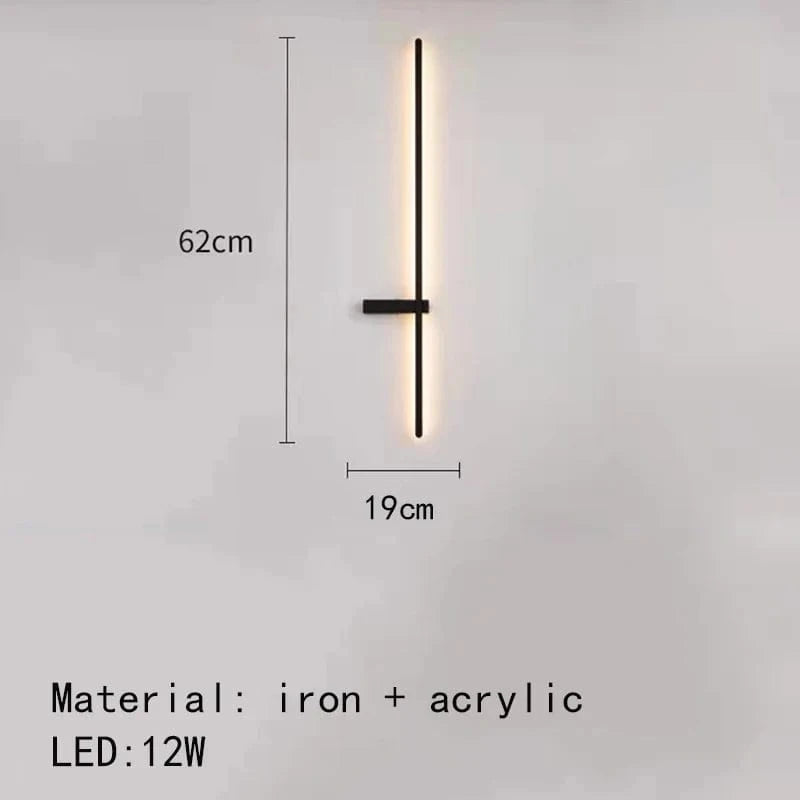 Applique murale LED "Artistic Design"  | Marco Lucetti B-62cm-Noir / 3000K