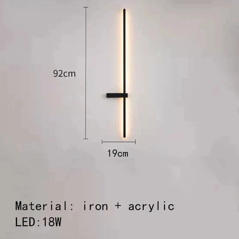 Applique murale LED "Artistic Design"  | Marco Lucetti B-92cm-Noir / 3000K