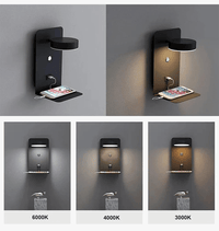 Applique murale LED avec chargeur USB et interrupteur stylisé. | Marco Lucetti