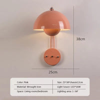 Applique murale LED Blossom Nordique | Marco Lucetti WL597 Rose / Blanc froid