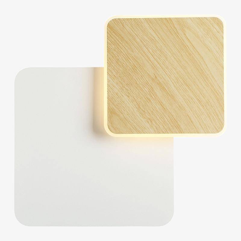 Applique murale LED bois et métal modernes | Marco Lucetti Carré / S