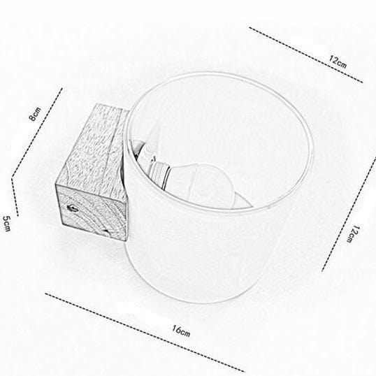 Applique murale LED bois et verre Room Glow | Marco Lucetti