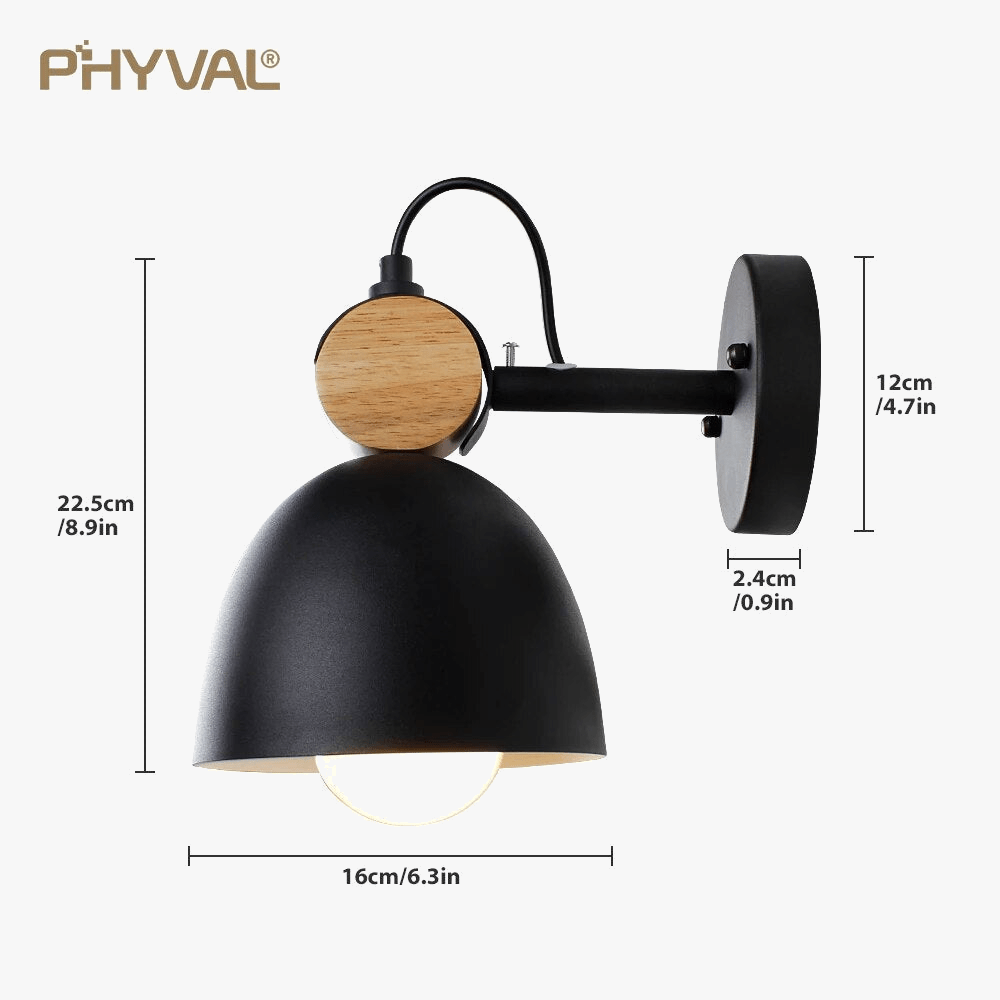 Applique murale LED bois massif ronde | Marco Lucetti