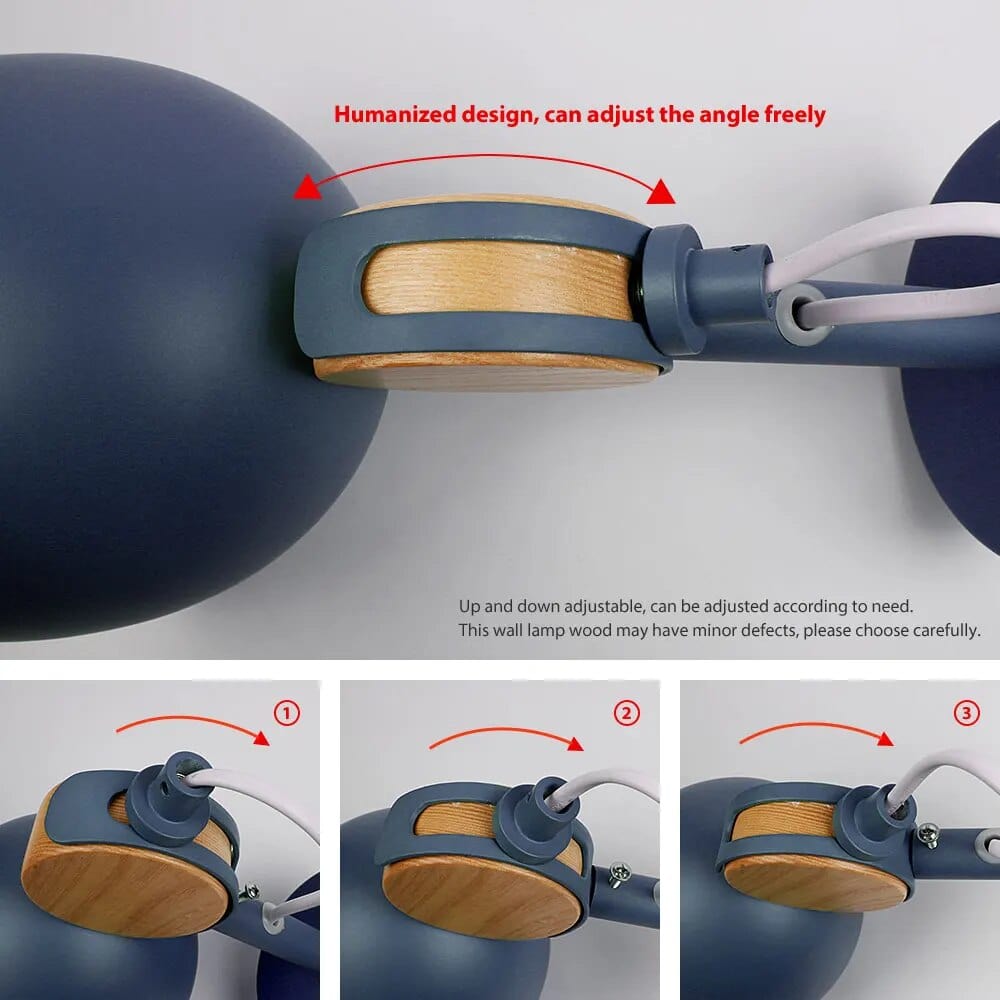 Applique murale LED bois massif ronde | Marco Lucetti
