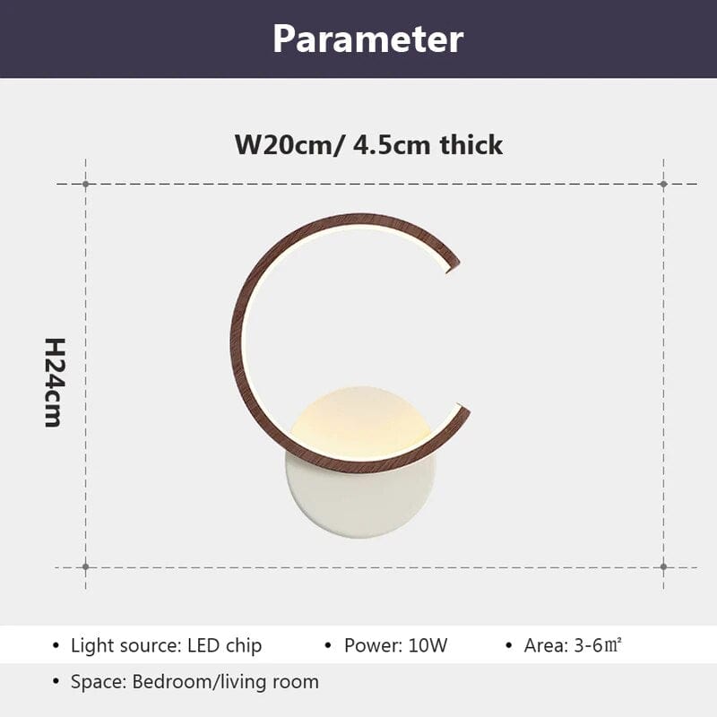 Applique murale LED boisé modernisé | Marco Lucetti