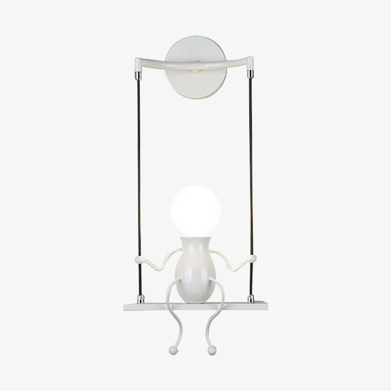 Applique murale LED Bonhomme Swinging | Marco Lucetti 1 lampe - Blanc / Froide