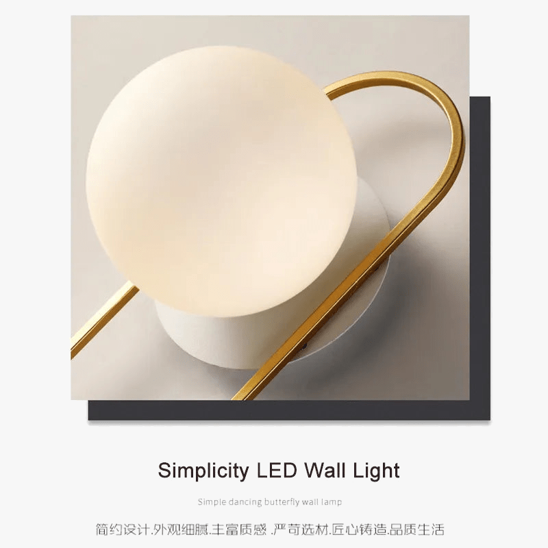 Applique murale LED boule de verre nordique - Luminaire mural LED Scandinave  | Marco Lucetti