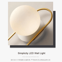 Applique murale LED boule de verre nordique - Luminaire mural LED Scandinave  | Marco Lucetti