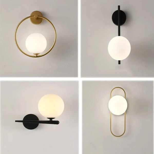 Applique murale LED boule de verre nordique - Luminaire mural LED Scandinave  | Marco Lucetti