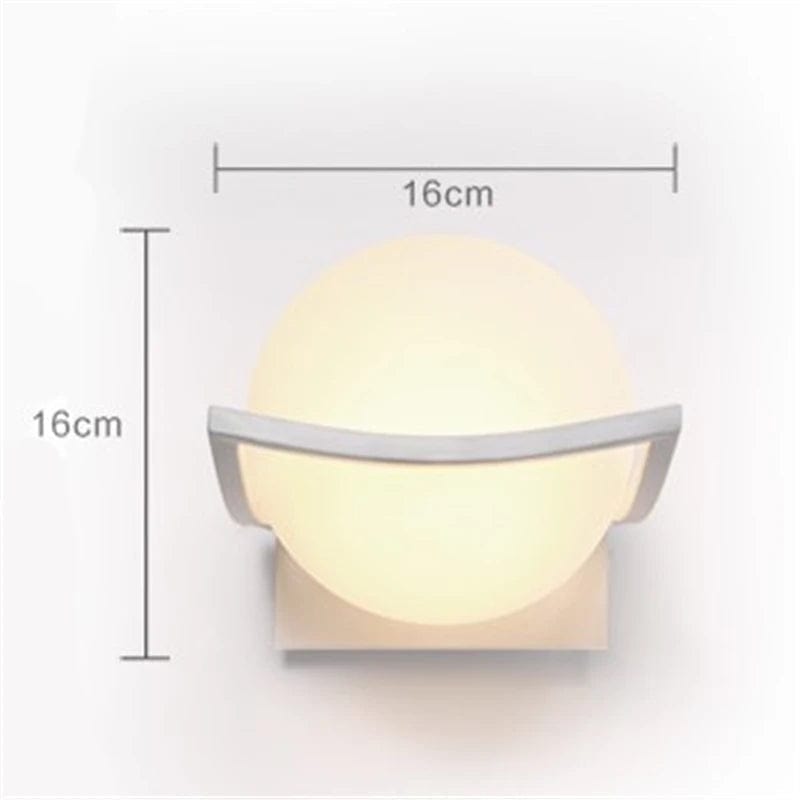 Applique Murale LED Boule de Verre Nordique Moderne Wandlamp Salon Chevet Chambre Salle De Bain Lumière Chaude | Marco Lucetti