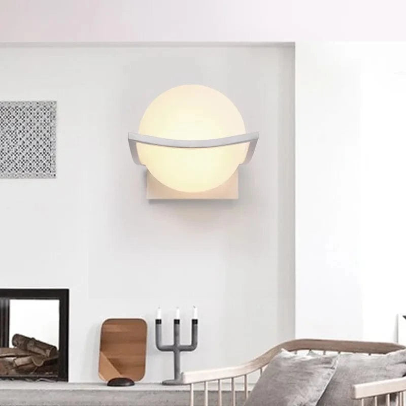 Applique Murale LED Boule de Verre Nordique Moderne Wandlamp Salon Chevet Chambre Salle De Bain Lumière Chaude | Marco Lucetti