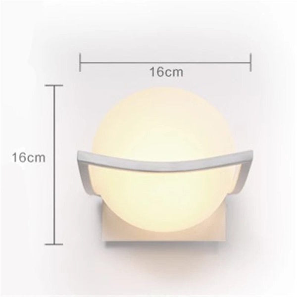 Applique Murale LED Boule de Verre Nordique Moderne Wandlamp Salon Chevet Chambre Salle De Bain Lumière Chaude | Marco Lucetti