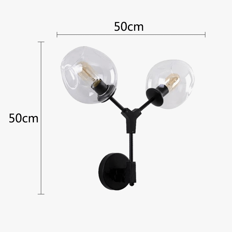 Applique murale LED Bubble en fer forgé. | Marco Lucetti