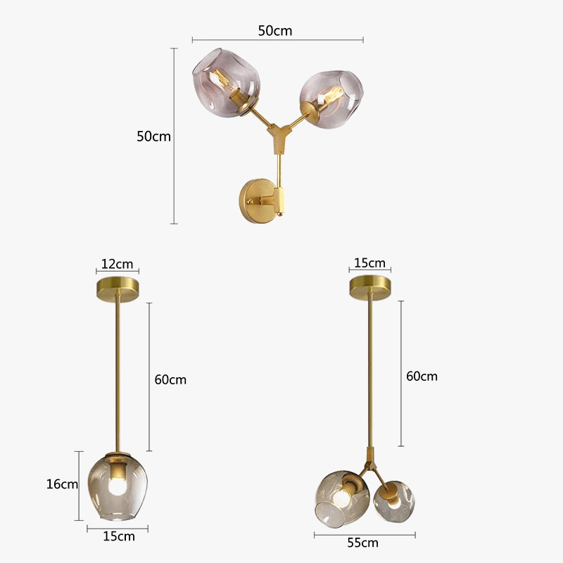 Applique murale LED Bubble en fer forgé. | Marco Lucetti