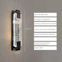 Applique Murale LED Bulle Cristal Luxe Moderne | Marco Lucetti Noir-40cm