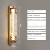 Applique Murale LED Bulle Cristal Luxe Moderne | Marco Lucetti Or-50cm