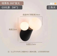 Applique murale LED Cactus en résine et verre pour étude | Marco Lucetti Noir