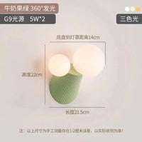 Applique murale LED Cactus en résine et verre pour étude | Marco Lucetti Vert