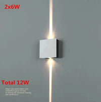 Applique Murale LED Carré Design | Marco Lucetti 2x6W / Blanc chaud (2700-3500K)