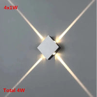 Applique Murale LED Carré Design | Marco Lucetti 4x1W / Blanc chaud (2700-3500K)