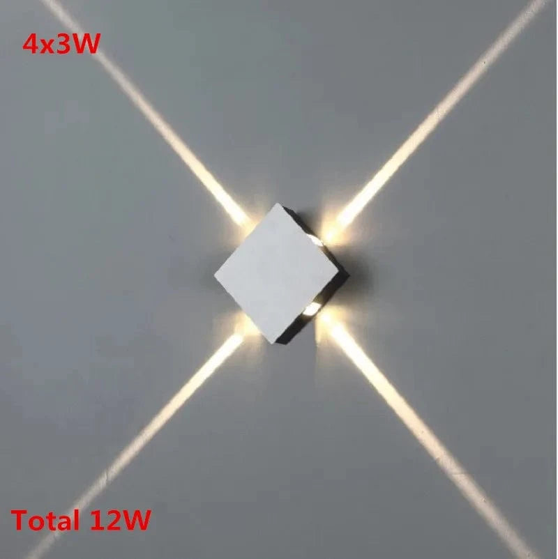 Applique Murale LED Carré Design | Marco Lucetti 4x3W / Blanc chaud (2700-3500K)