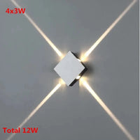 Applique Murale LED Carré Design | Marco Lucetti 4x3W / Blanc chaud (2700-3500K)