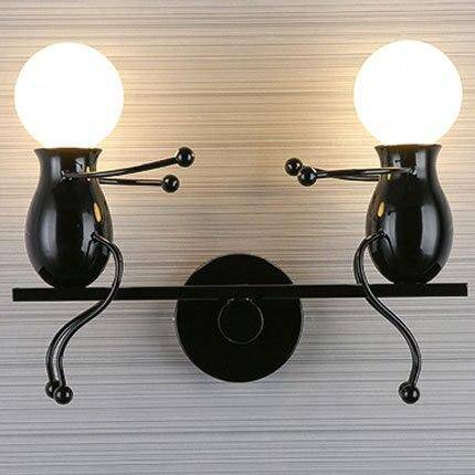 Applique murale LED Cartoon colorée | Marco Lucetti Noir / Froide