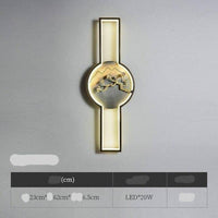 Applique murale LED: Cercle Design Japonais | Marco Lucetti 23 x 6,5 x 62cm