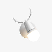 Applique murale LED Cerf Bois Novelty | Marco Lucetti Blanc - A