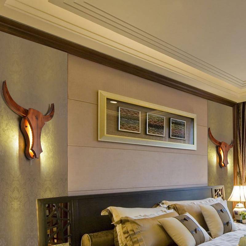 Applique murale LED "Cerf Bois Rétro" | Marco Lucetti