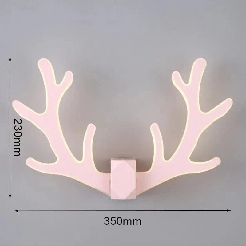 Applique murale LED Cerf Cartoon | Marco Lucetti Rose / Blanc chaud (2700-3500K)