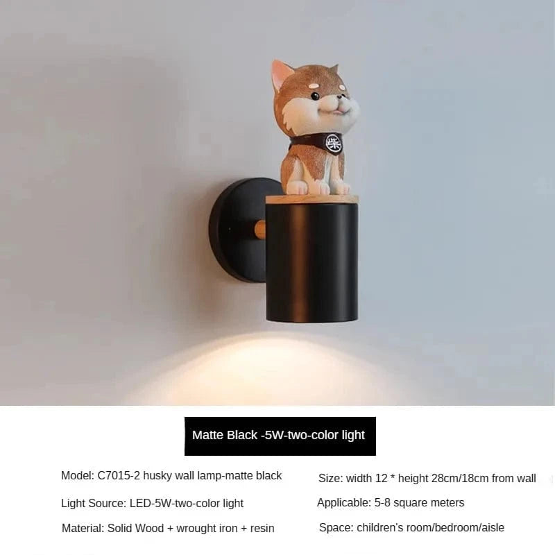 Applique murale LED "Chat Cartoon" | Marco Lucetti Chien jaune-noir