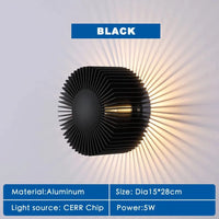 Applique murale LED chic et contemporaine | Marco Lucetti Noir / Blanc froid (5 500-7 000 K). / 5W