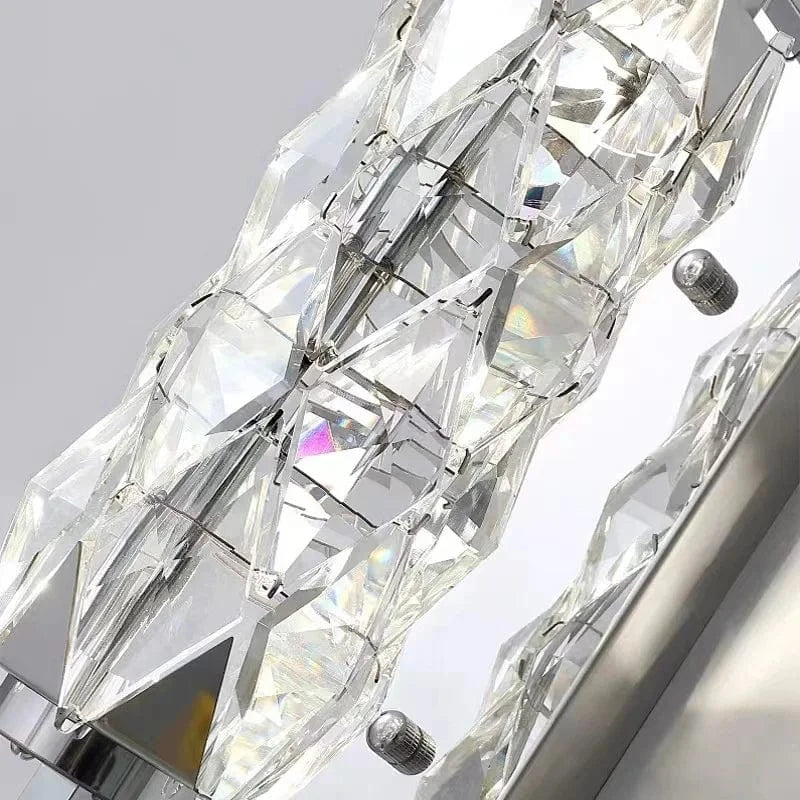 Applique murale LED chromée en verre de cristal avec 3 gradations ajustables | Marco Lucetti