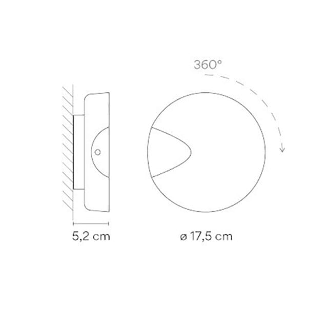 Applique murale LED circulaire Siera. | Marco Lucetti