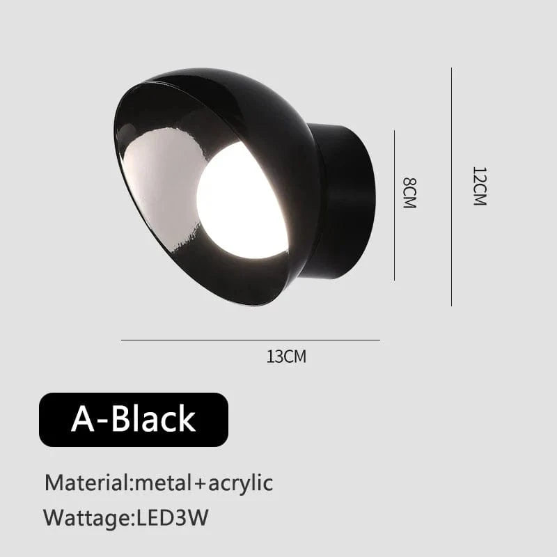 Applique murale LED Color Splash | Marco Lucetti A noir