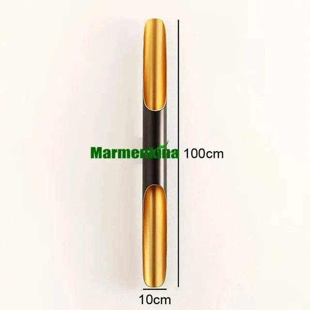 Applique Murale LED Coltrane 2 Lumières - Édition Spéciale | Marco Lucetti 10x100cm noir / Sans ampoules