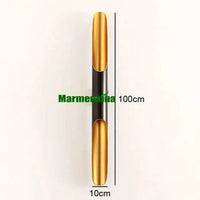 Applique Murale LED Coltrane 2 Lumières - Édition Spéciale | Marco Lucetti 10x100cm noir / Sans ampoules