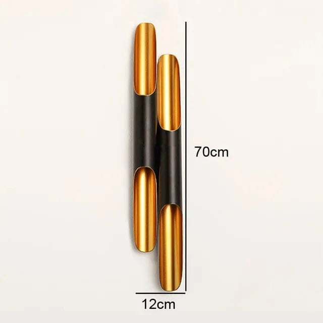 Applique Murale LED Coltrane 2 Lumières - Édition Spéciale | Marco Lucetti 12x70cm noir / Sans ampoules