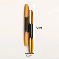 Applique Murale LED Coltrane 2 Lumières - Édition Spéciale | Marco Lucetti 12x70cm noir / Sans ampoules