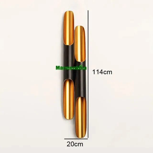 Applique Murale LED Coltrane 2 Lumières - Édition Spéciale | Marco Lucetti 20x114cm noir / Sans ampoules